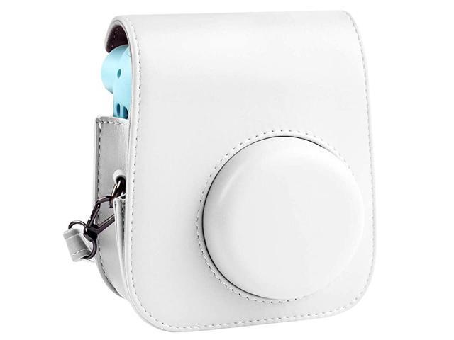 Portable Case Compatible with Fujifilm Instax Mini 11 Instant Camera with Accessories Pocket and Adjustable Strap Ice White