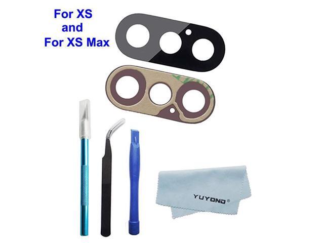 OEM Original Back Rear Camera Glass Lens Replacement for iPhone Xs and for iPhone Xs Max with Adhesive Preinstalled with Tools Kit and Clean Cloth