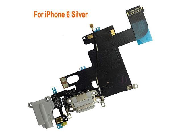 OEM Charging Port Dock Connector Flex Cable wMicrophone + Headphone Audio Jack Port Ribbon Replacement Part Compatible for iPhone 6 All Carriers