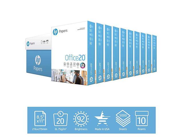 Printer Paper 85 x 11 20 lb 10 Ream 5000 Sheets 92 Bright Made in USA FSC Certified Copy Paper Compatible 112101C