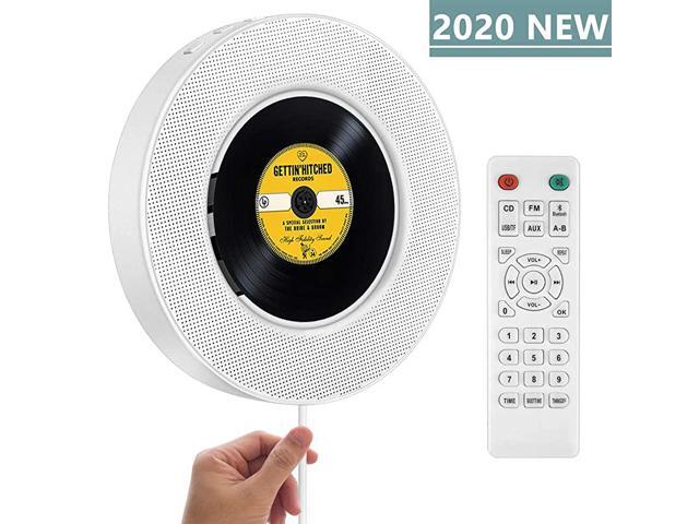 Upgraded Portable CD Player with Bluetooth FM Radio Wall Mountable CD Music Player with IR Remote Control Builtin HiFi Speakers Support CD USB TF