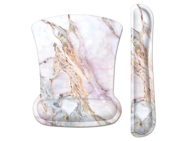 Ergonomic Mouse Pad with Wrist Support and Keyboard Wrist Rest Pad Cute Wrist Pad with NonSlip Rubber Base and Raised Memory Foam Easy Typing Pain