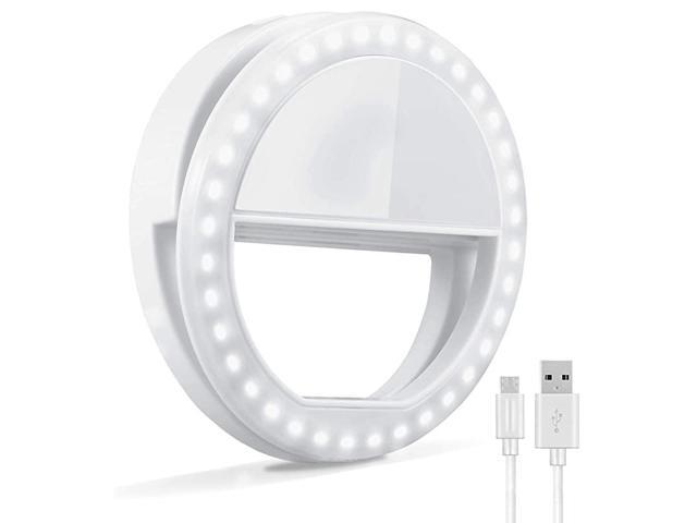 Selfie Ring Light Selfie Light Rechargeable Portable Clipon Selfie Fill Ring Light for iPhone Android Smart Phone Photography Camera Video Girl