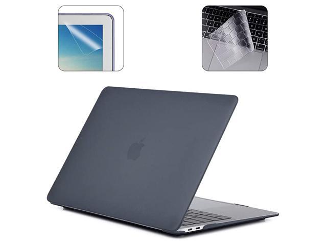 A2179 A1932 MacBook Air 13 Inch Case Keyboard Skin Cover Screen Protector for 2020 2019 2018 Release MacBook with Retina Display Touch ID Black