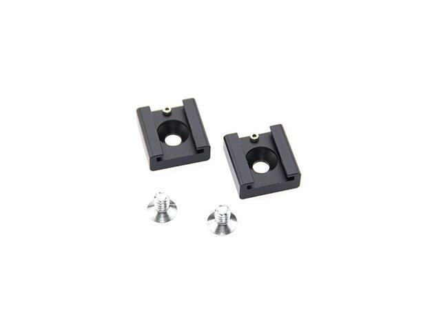 2 Pieces Cold Hot Shoe for DSLR Rig Flash Light Microphone Blackmagic Cinema Camera