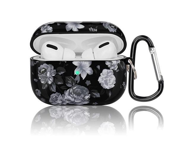 Airpod Pro Case 3 in 1 Cute Printed Design Hard Airpods Accessories Protective Cover Case Portable Shockproof Girls Women Men with KeychainStrap