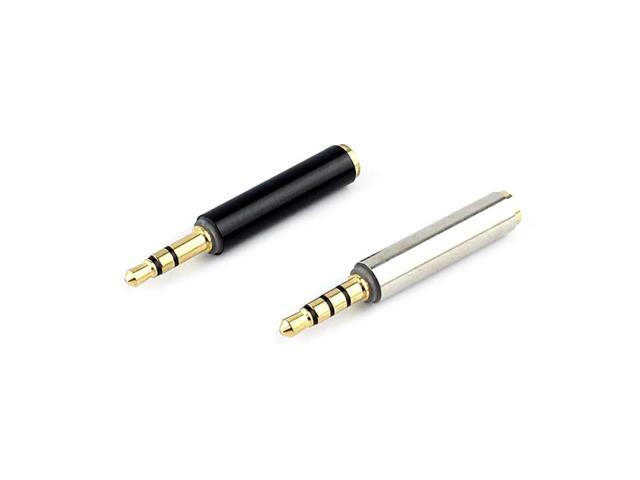 TRRS to TRS Male to Female 4pin 3pin Adapter for Small Mini Lavalier Lapel Omnidirectional Condenser Microphone Apple iPhone Android Windows