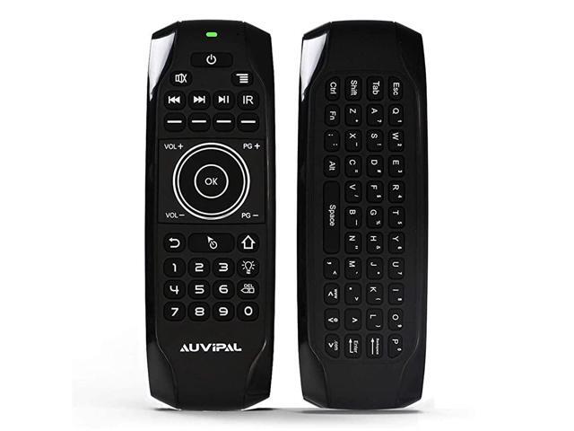 G9 Backlit 24GHz Wireless Air Mouse Remote with QWERTY Keyboard 5 Programmable Keys and Buildin Rechargeable Battery for Nvidia Shield Android TV