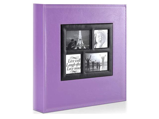 Photo Album 4x6 800 Pockets Photos Extra Large Capacity Family Wedding Picture Albums Holds 800 Horizontal and Vertical Photos Purple