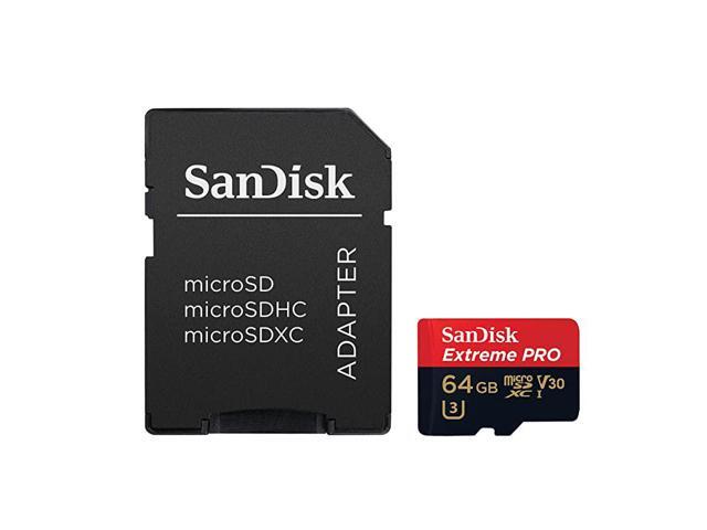 Extreme Pro 64 GB Class 10 UHSI 95 Mbps Read U3 V30 Micro SD Memory Card SDSQXXG064G