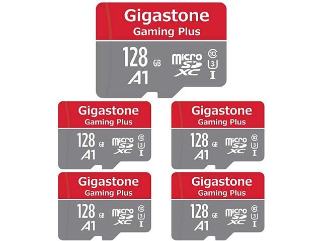 128GB 5Pack Micro SD Card Gaming Plus Nintendo Switch Compatible RW 10050MBs 4K Video Recording Micro SDXC UHSI A1 U3 Class 10 with Adapter