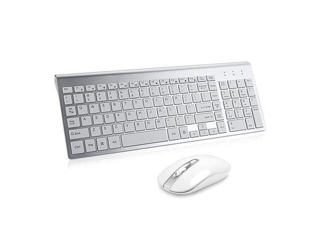 Wireless Keyboard Mouse Combo Compact Full Size Wireless Keyboard and Mouse Set 24G UltraThin Sleek Design for Windows Computer Desktop PC