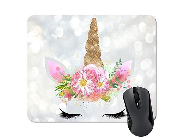 Unicorn Gifts Mouse Pad Mat Cute Unicorn Face Teacher Mousepad Desk Accessories for Women Great Gift Idea