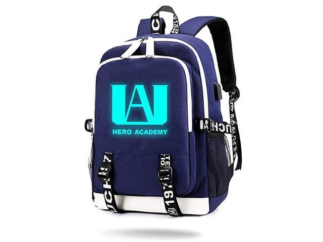Hero Academia Backpack School Bag BNHA Laptop Backpack for Women Men BNHA Backpack 110 L62 W169 H BLUE