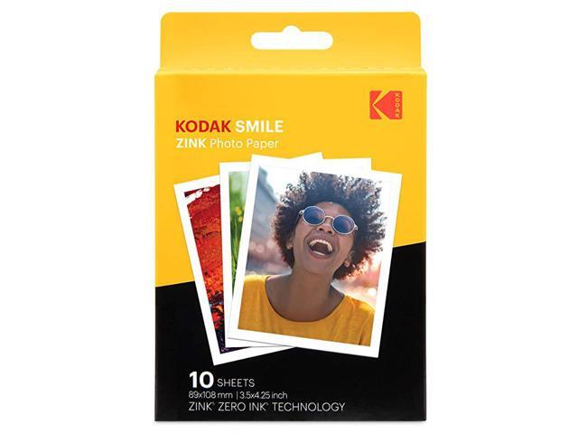 Kodak 35x425 inch Premium Print Photo Paper 10 Sheets Compatible with Kodak Smile Classic Instant Camera