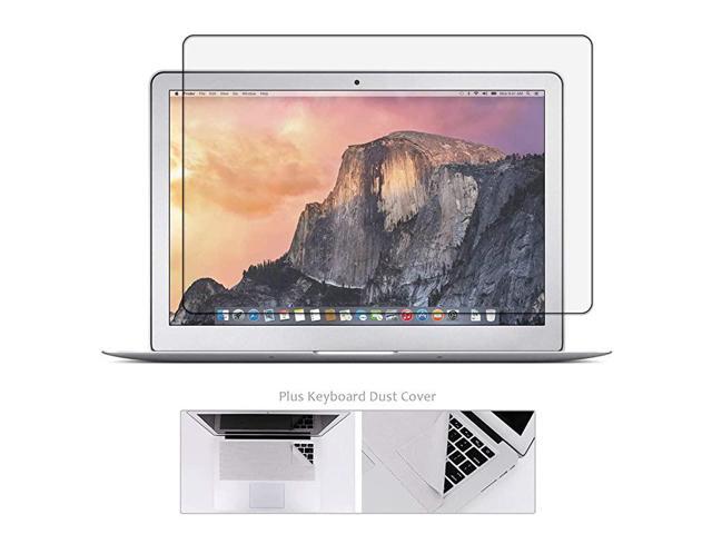 Glass Screen Protector Compatible with MacBook Air 13 Inch Model A1369 A1466 + Large Cleaning Cloth Bubble Free 999 Transparency Not Reduce The