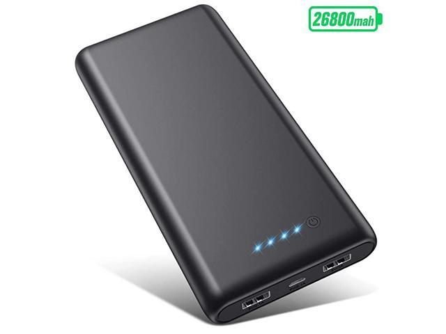 Charger Power Bank 26800mah UltraHigh Capacity Safer External Cell Phone Battery Pack Compact with HighPerformance Cells 2 USB Output Smart Charge