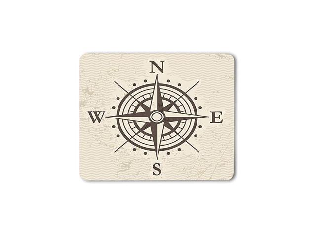 Compass Mouse Pad Vintage Wind Road Map E N W S Direction Adventure Travel Gaming Mouse Mat NonSlip Rubber Base Thick Mousepad for Laptop Computer