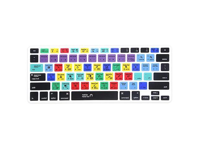 Photoshop PS Shortcut Hotkey Silicone Keyboard Cover Skin for MacBook Air 13for MacBook Pro131517 with or wOut Retina Display 2015 or Older