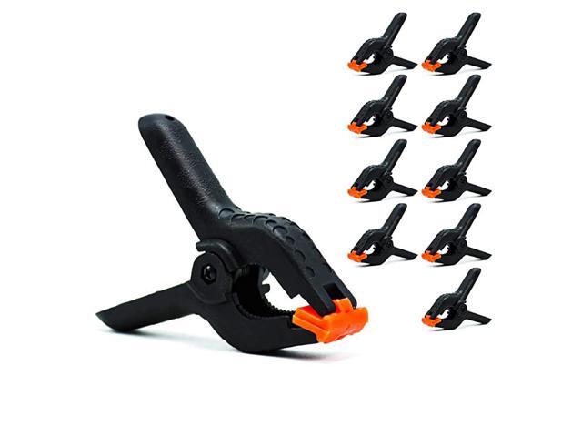 10Pack Adjustable Heavy Duty Spring Black Clamps 45 inch Length for Photo Studio Backdrop Muslin Camera Flash Brackets Photo Backdrop Background