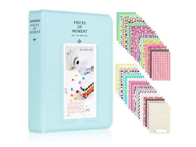 64 Pockets Mini Photo Album for Fujifilm Instax Mini 7s 8 8+ 9 25 26 50s 70 90 Instant Camera Name Card 64 Pockets Ice Blue