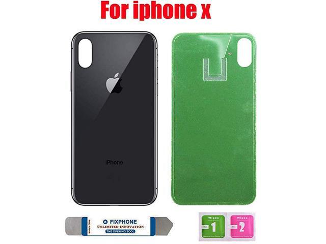 Replacement Back Glass Cover Back Battery Door Replacement for iPhone X with PreInstalled Adhesive and Tool Space GrayBlack