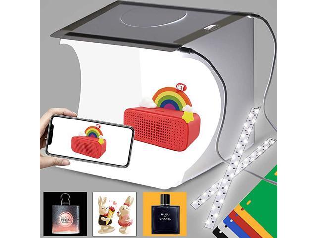 Mini Photo Studio Light BoxPhoto Shooting Tent kitPortable Folding Photography Light Tent kit with 40pcs LED Light + 6 Kinds Color Backgrounds for