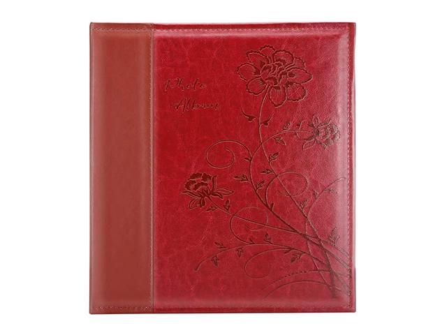 Photo Album 4x6 600 Photos Extra Large Capacity Leather Cover Wedding Family Photo Albums Holds 600 Horizontal and Vertical 4x6 Photos with White