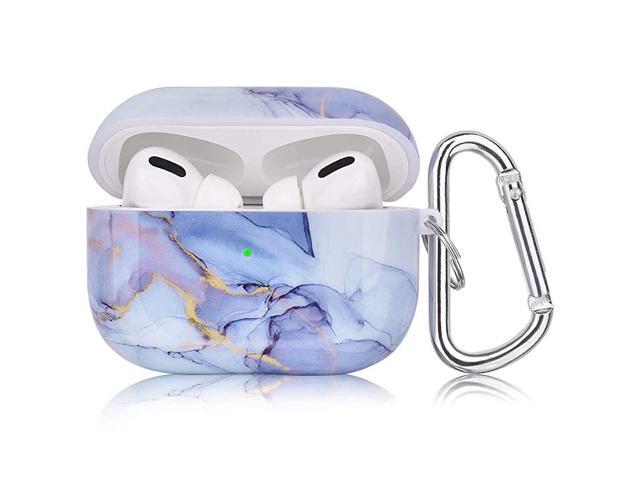 Airpod Pro Case 3 in 1 Marble Cute Hard Airpods Accessories Protective Cover Case Portable Shockproof Girls Women Men with KeychainStrap for