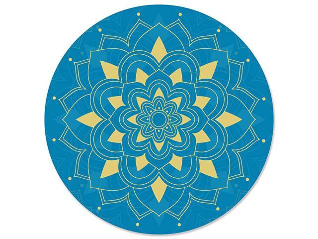 Mouse Pad for Laptop Computer NonSlip Small Home Travel Mouse Pad for Women Kids Mousepad Vintage Mini Colorful Boho Flowers Mouse Mat Flat Round