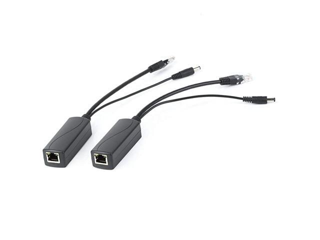 2Pack Active PoE Power Over ethernet Splitter Adapter 48V to 12V IEEE 8023af Compliant 10100Mbps PoE Splitter with 12V Output for Surveillance Camera