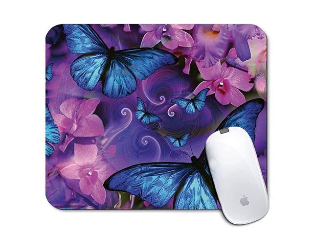 Rectangle Mouse Pad Printed Butterfly Pattern NonSlip Rubber Comfortable Customized Computer Mouse Pad 945x787inch