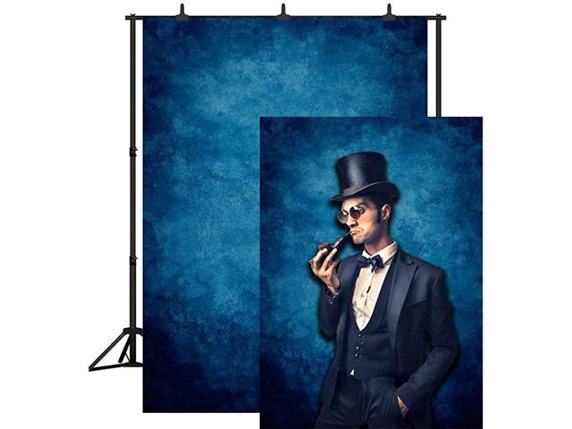 Abstract Blue Portrait Solid Color Backdrop Photography Graduation Baby Shower Party Banner Decoration Vinyl Photo Background Studio Prop PGT030B