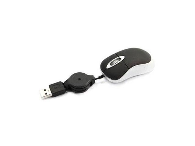 5* 2795inches Black Mini Retractable USB 20 Optical Scroll Wheel Mouse For PC