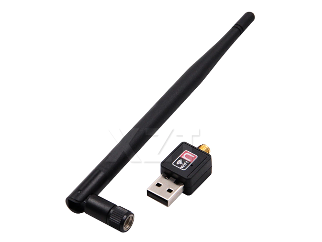 1pcs WiFi Adapter 5dB Antenna 150Mbps Lan Wireless Network Card Portable USB 7601 chip for Windows 7/8/XP/Vista