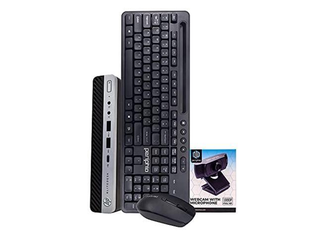 HP EliteDesk 800G3 Mini Form Factor Desktop PC Computer Intel Quad Core i5 16GB RAM 500GB SSD Windows 10 Pro Wireless Keyboard and Mouse