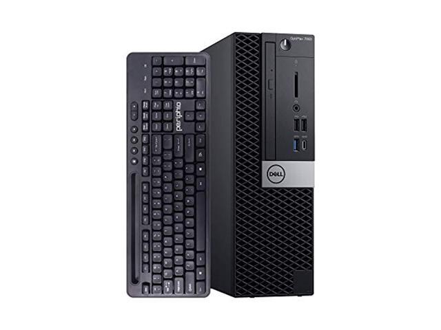 Dell 7060 Desktop Computer Intel Core i5 Quad Core 8GB RAM 240GB Solid State Drive DVD Wi-Fi Windows 10 Pro Periphio Wireless Keyboard and