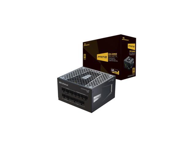 Seasonic PRIME GX-650 650W 80+ Gold Full Modular Fan Control in Fanless Silent and Cooling Mode Perfect Power Supply for Gaming and