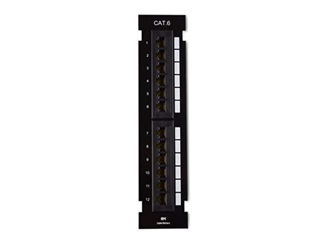 [ul listed] cable matters 12-port cat6 / cat 6 vertical mini patch panel with 89d bracket
