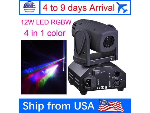 [ Ship from USA ] 12W LED Moving Head Light RGBW 4 in 1 Beam DMX DJ Disco Bar Party Stage Lighting