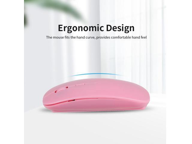 Ultra-thin Mute Mouse 4 Keys Wireless Optical Mouse 1600DPI for Desktop Computer Laptop Black