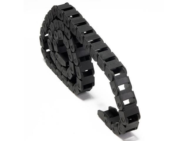 1 Meter Black Nylon Drag Chain Cable Wire Carrier Chains for CNC Machine Tools 10x15mm Plastic Towline Cable Drag Chain