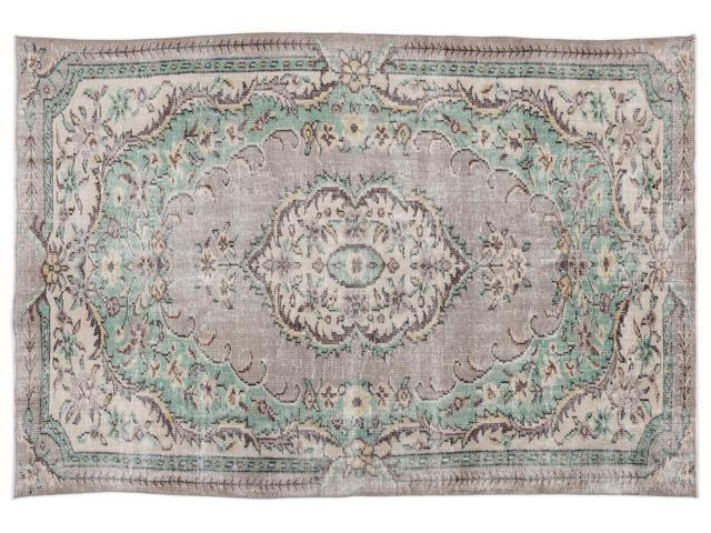 Bespoky Vintage Handwoven Kilim Rug Naturel Large Size 5'9