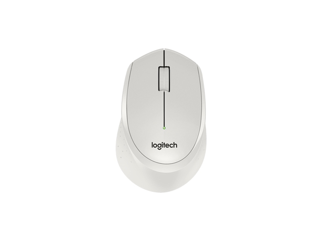 Logitech M330 Silent Plus Wireless Large Mouse - White