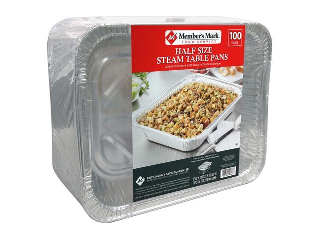 Member's Mark Aluminum Steam Table Pans, Half Size (100 ct.)