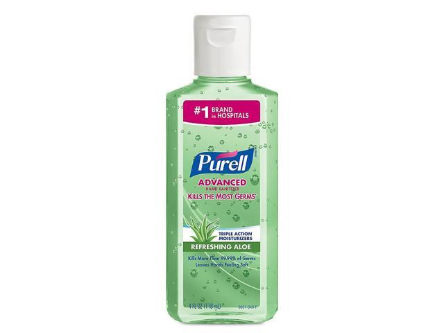 Purell Instant Hand Sanitizer w/Aloe 4-oz Flip-Cap Bottle 24/Carton