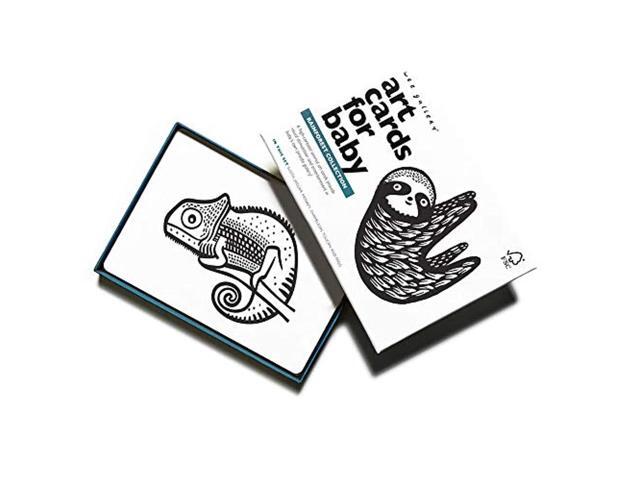 wee gallery art cards for baby black and white baby cards 0-12 months - rainforest collection