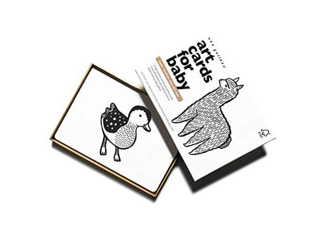 wee gallery art cards for baby black and white baby cards 0-12 months - baby animals collection
