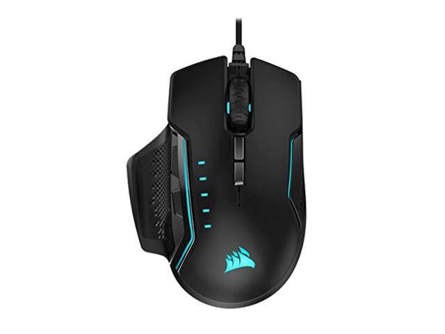 corsair glaive pro rgb optical gaming mouse (18000 dpi optical sensor interchangeable grips 3-zone rgb multi-colour backlig