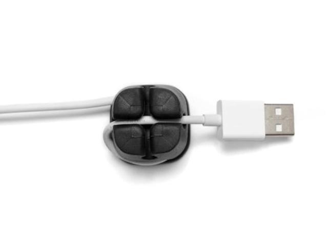 quirky cordlets desktop wire management for keyboard mouse and charging accessories (4-pack charcoal) (discontinued by manuf